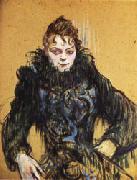 Henri de toulouse-lautrec Woman with a Black Boa oil on canvas